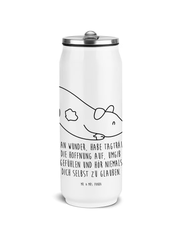 Mr. & Mrs. Panda Trinkflasche Edelstahl Hund Marienkäfer mit Spruch in Weiß