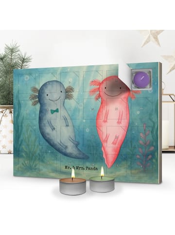 Mr. & Mrs. Panda Adventskalender Axolotl Liebe Design ohne Spruch in Weiß