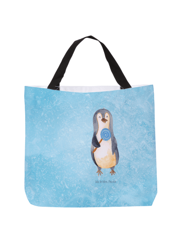 Mr. & Mrs. Panda Shopper Pinguin Lolli ohne Spruch in Eisblau