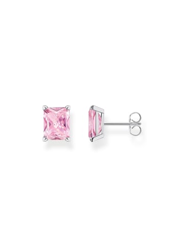 Thomas Sabo Ohrstecker Pinker Stein in silber, pink