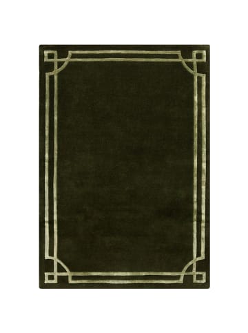 KADIMA DESIGN Teppich Kurzflor im Art-Déco-Stil, Klassische Bordüre, Wohnzimmer in Grün