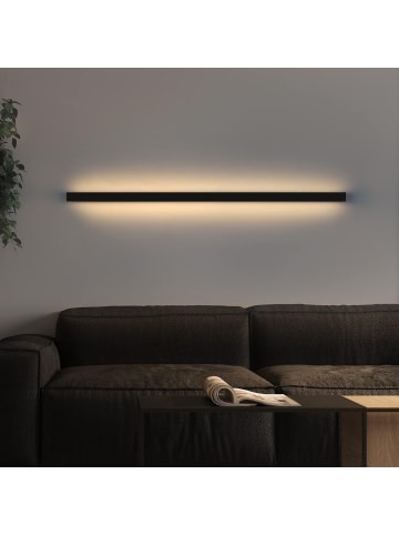 ZMH Wandleuchte LED in schwarz moderne L 80CM 3000K warmweiß lange Hallampe 27W