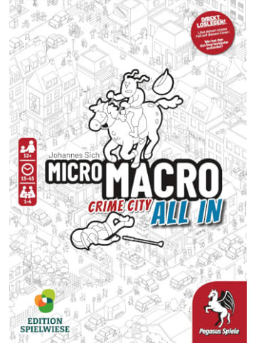 Pegasus Brettspiel MicroMacro: Crime City 3 – All In (Edition Spielwiese), ab 10 Jahre