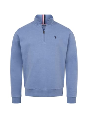 U.S. Polo Assn. U.S. POLO ASSN. Herren Pullover Half Zip P017 in Hellblau - Navy