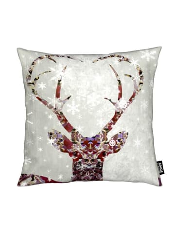 Juniqe Kissen "Snow Deer" in Bunt & Grau