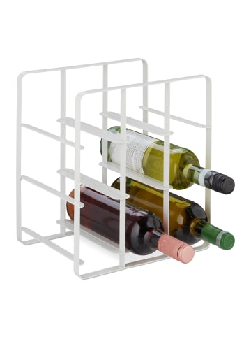 relaxdays Weinregal in Weiß - (B)27,5 x (H)30 x (T)20 cm