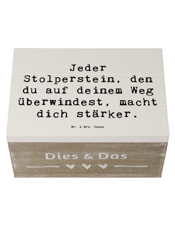 Mr. & Mrs. Panda Schatulle Spruch Stolpersteine im Alltag meiste... in Weiß