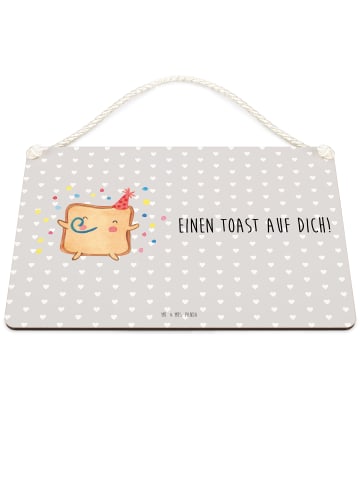 Mr. & Mrs. Panda Wegweiser Toast Party mit Spruch in Grau Pastell
