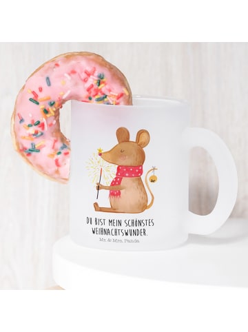 Mr. & Mrs. Panda Teetasse Maus Weihnachten mit Spruch in Transparent