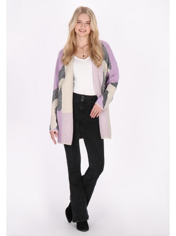IZIA Damen Cardigan in Lavendel Creme