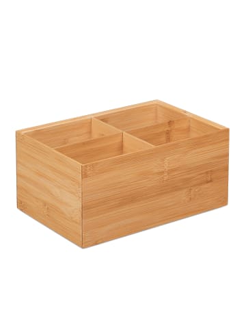 relaxdays Aufbewahrungsbox in Natur - (B)30 x (H)14 x (T)20 cm