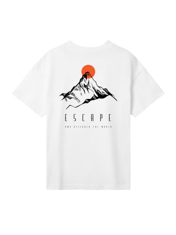 F4NT4STIC T-Shirt Oversize Escape Discover the World Mountain in off-white