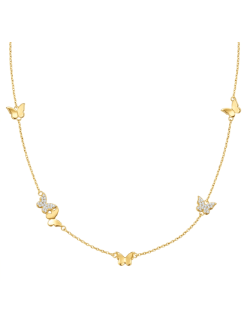 Glanzstücke München Kette Schmetterling aus Sterling Silber mit Zirkonia in gelbgold