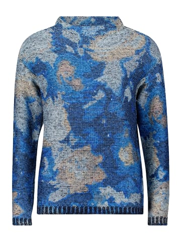 Betty Barclay Grobstrick-Pullover mit Print in Blue/Camel