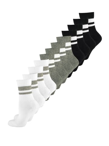 Nur Die  Freizeitsocken Sport Socken in weiß/grau/schwarz