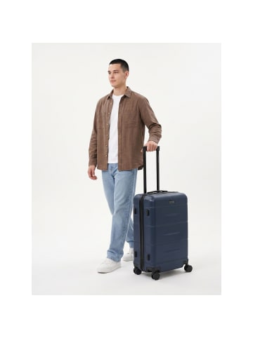 Police London 4 Rollen Trolley 64 cm mit Dehnfalte dark navy