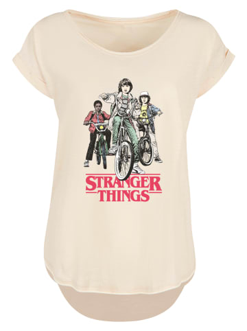 F4NT4STIC Long Cut T-Shirt Stranger Things Retro Bikers Netflix TV Series in Whitesand