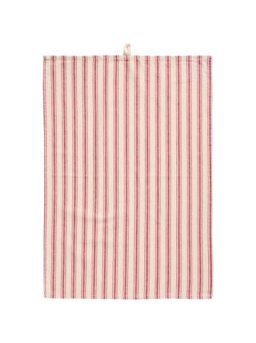 IB Laursen Geschirrtuch schmale und breite Streifen in rot