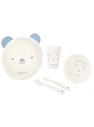 Kikkaboo Kindergeschirr Set Bear with me in blau