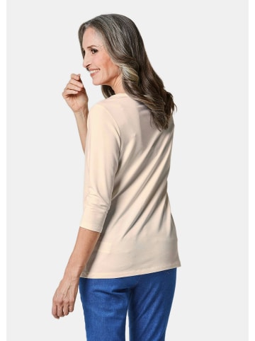 GOLDNER Kurzgröße:  Kombifreundliches Shirt mit ¾ Arm in cremeweiß