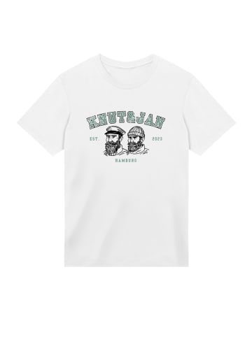 F4NT4STIC T-Shirt Knut und Jan Hamburg Vintage Seemänner in weiß