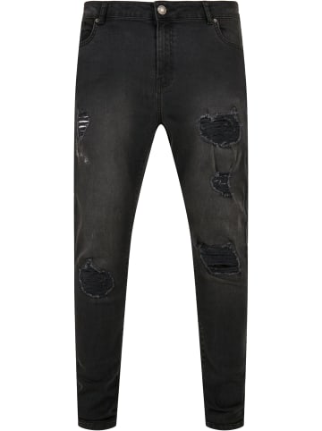 Urban Classics Jeans in realblk heavy destroyed washed