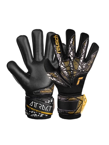 Reusch Torwarthandschuh Attrakt Silver NC Finger Support in 7740 black/gold/white/black