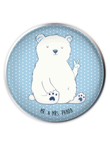 Mr. & Mrs. Panda Stöpsel Waschbecken Eisbär Faul ohne Spruch in Blau Pastell