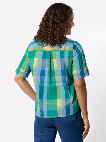 WITT WEIDEN Karo-Bluse in smaragd-bleu-kariert