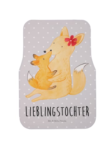 Mr. & Mrs. Panda Automatte Fuchs Mama mit Spruch in Grau Pastell