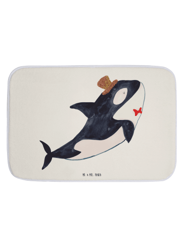 Mr. & Mrs. Panda Badteppich Orca Zylinder ohne Spruch in Weiß