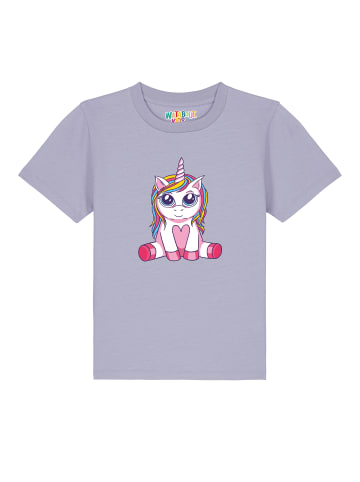 wat? Apparel T-Shirt Liebes Liebeseinhorn in Lavender