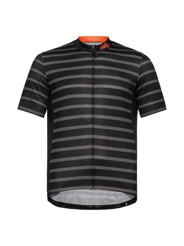 Odlo Midlayer Full Zip Jersey Essential Print in Schwarz-gemustert