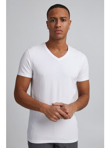 CASUAL FRIDAY V-Ausschnitt T-Shirt Einfarbiges Kurzarm Basic LINCOLN in Weiß