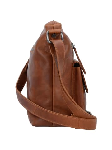 The Chesterfield Brand Wax Pull Up Umhängetasche Leder 25 cm cognac