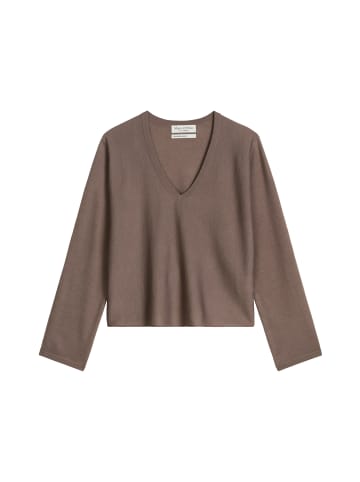 Marc O'Polo V-Neck-Pullover oversize in Chalky Brown