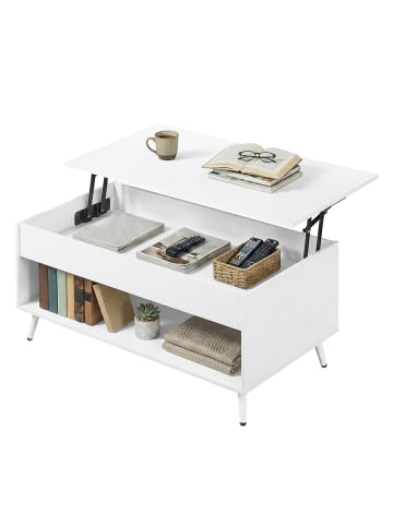 VASAGLE Couchtisch Miranta in Mattweiß - (B)100 x (H)58.5 x (T)50 cm