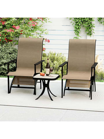 COSTWAY 5-tlg. Balkonmöbel Set in Braun