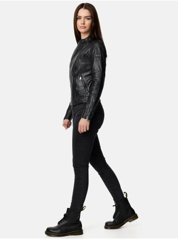 Tazzio Lederjacke "F523" - in Schwarz