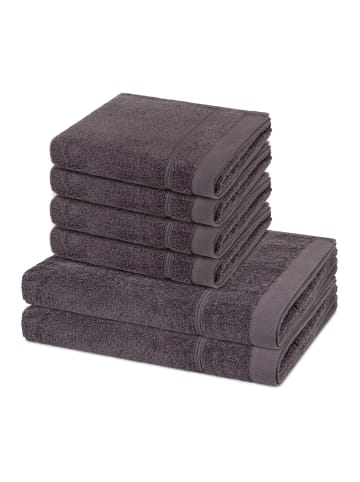 Ross 4 X Handtuch 2 X Duschtuch im Set Rubin in Schiefer