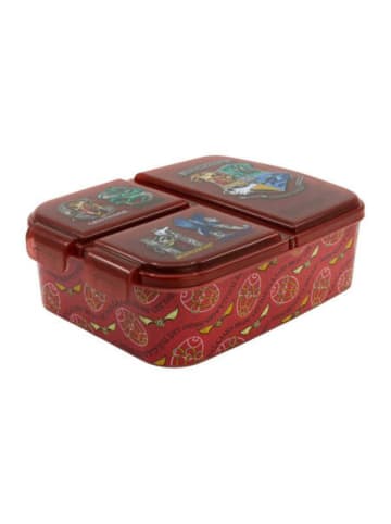 Harry Potter Brotdose 3 Fächer Harry Potter Lunchbox in Rot Frühstücksbox Kinder in Rot