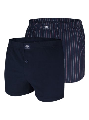 CECEBA Boxershorts 2er Pack in Navy / Mehrfarbig