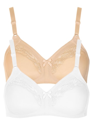 Lisca 2er Pack BH ohne Bügel in skin-white