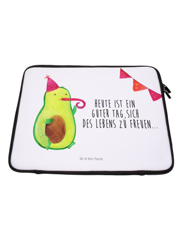 Mr. & Mrs. Panda Notebook Tasche Avocado Party mit Spruch in Weiß