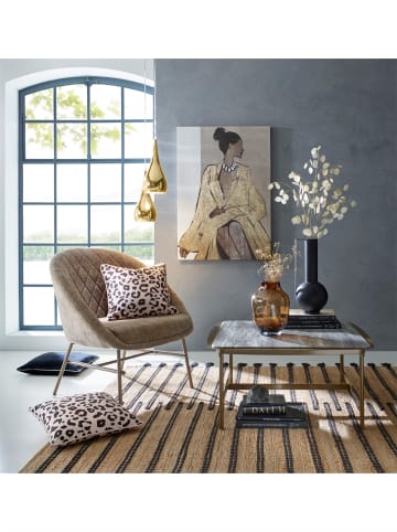Heine Kissenhülle in beige-schwarz