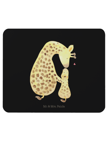 Mr. & Mrs. Panda Mouse Pad Giraffe Kind ohne Spruch in Schwarz