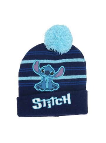 Lilo & Stitch Lilo & Stitch Mütze Bommel Wintermütze Kopfbedeckung Kinder in Dunkelblau