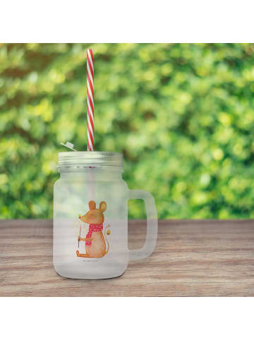 Mr. & Mrs. Panda Limonadenglas Maus Weihnachten ohne Spruch in Transparent