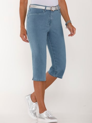 Sieh an! Caprijeans in blue-bleached