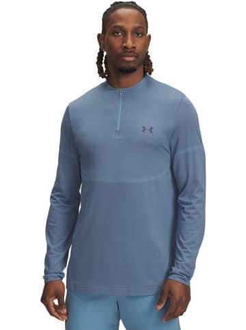Under Armour Longsleeve "Vanish Elite Seamless 1/4 Zp" in Blau